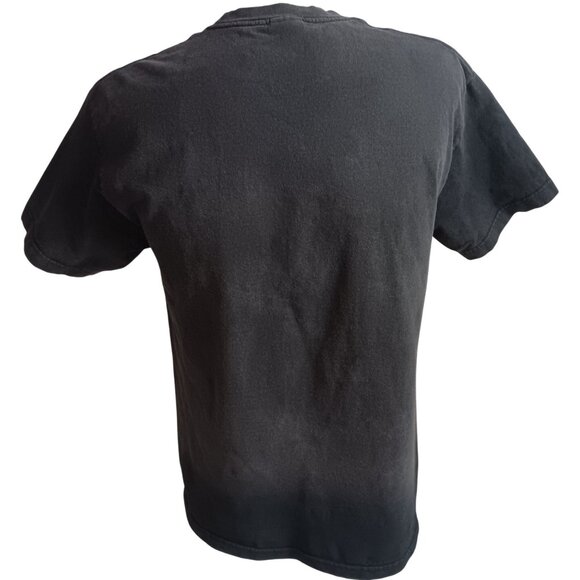 Large Vtg Y2K T-shirt AC/DC Back In Black Graphic 2004 Alstyle Crackle Fade - Picture 5 of 5